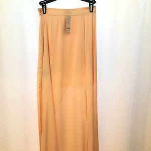 Bebe Peach Flowy Skirt